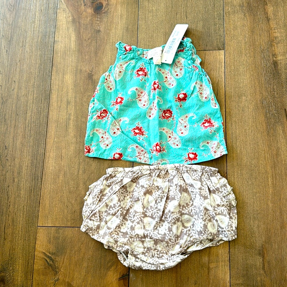 Peek Aren’t You Curious x Matta cute tank & bloomer - size 12-18mo. NWT.